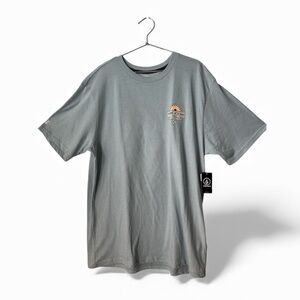 VOLCOM Pale Blue Summer Casual TShirt Large BNWT